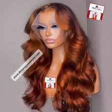 Load image into Gallery viewer, Ginger Orange Body Wave HD Lace Frontal Human Hair Wig