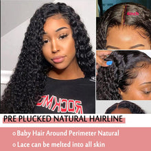 Load image into Gallery viewer, T-Part Curly Lace Front Human Hair Wigs