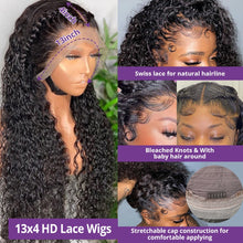 Load image into Gallery viewer, Water Wave Lace Front Curly Human Hair Wig.