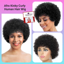 Load image into Gallery viewer, Afro Short Bob Human Hair Wig