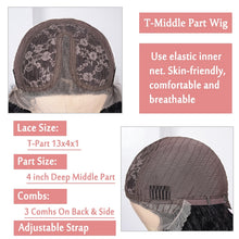 Load image into Gallery viewer, T-Part Curly Lace Front Human Hair Wigs