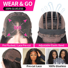 Load image into Gallery viewer, Peruvian Water Wave Glueless Human Hair Lace Wig