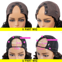 Load image into Gallery viewer, V U Part Wig Kinky Straight Human Hair Lace Wig