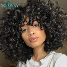 Load image into Gallery viewer, Bouncy Curly Human Hair Wig With Bangs