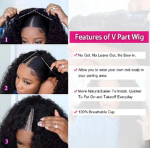 Load image into Gallery viewer, V Part Wig Straight Human Hair Glueless Wig - divawigsandmore