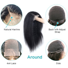 Load image into Gallery viewer, 100% Malaysian Kinky Human Hair Straight Wig