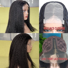 Load image into Gallery viewer, 100% Malaysian Kinky Human Hair Straight Wig
