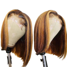 Load image into Gallery viewer, Straight Highlight Bob Wig Lace Front Human Hair Wig - divawigsandmore