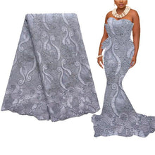 Load image into Gallery viewer, High Quality Lace Swiss Voile Lace With Stones - divawigsandmore