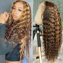 Load image into Gallery viewer, Deep Wave Ombre Curly Lace Front Wig - divawigsandmore