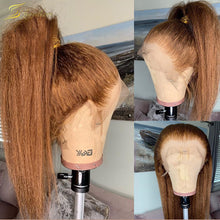 Load image into Gallery viewer, Kinky Straight Blonde Lace Front Human Hair Wig