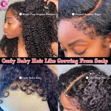 Load image into Gallery viewer, 13x6 HD Curly Baby Human Hair Pre Plucked Lace Wig
