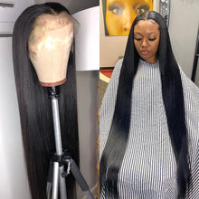 Load image into Gallery viewer, 250 Density Straight Lace Front Wig 30 40 Inch Human Hair Wig Brazilian Hair Wigs For Women Pre Plucked 13x4 Hd Lace Frontal Wig
