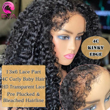 Load image into Gallery viewer, 13x6 HD Curly Baby Human Hair Pre Plucked Lace Wig
