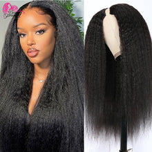 Load image into Gallery viewer, U Part Wig Kinky Straight V Part Wig Human Hair Wigs
