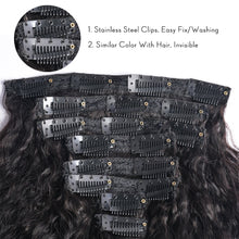 Load image into Gallery viewer, Kinky Straight Human Hair Clip In Human Hair Extensions - divawigsandmore
