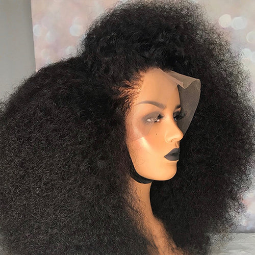 Mongolian Afro Kinky Human Hair Wig - divawigsandmore