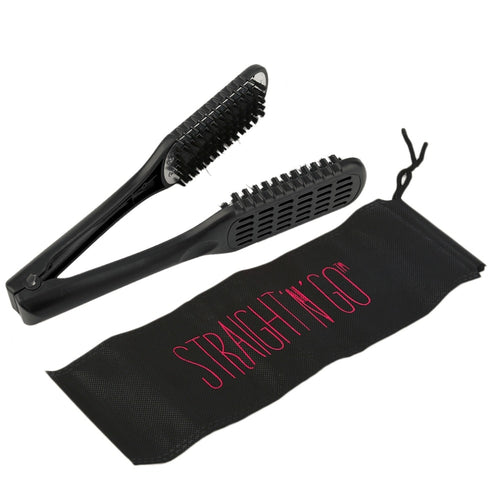 Ceramic Straightening Comb Double Sided Hair Brush Clamp - divawigsandmore