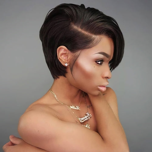 Diva Short  Straight Bob Wig  Brazilian Hair - divawigsandmore