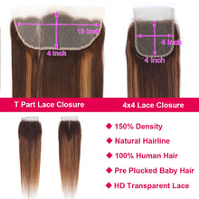 Load image into Gallery viewer, Straight Ombre Highlight Bundles With 13X4 Lace Frontal P4/27 - divawigsandmore
