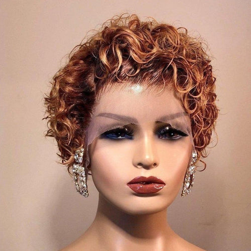 Short Deep Curly Hair Human Hair Wig - divawigsandmore