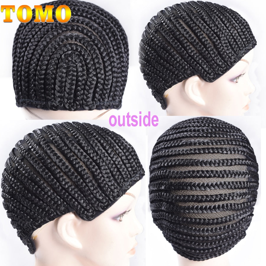 Black Elastic Cornrow Cap For Weave Crochet Braid Wig Caps - divawigsandmore